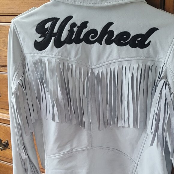 Nasty Gal white leather jacket - Picture 2 of 2